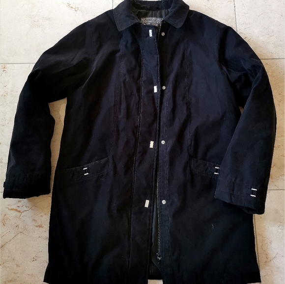 APROPOS black car coat faux suede feel - Picture 9 of 10